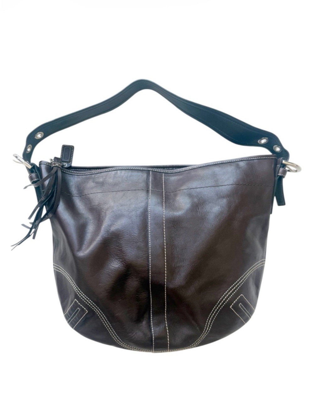 Vintage Coach Y2K 2000s Soho Hobo Brown Leather Shoulder Bag Purse